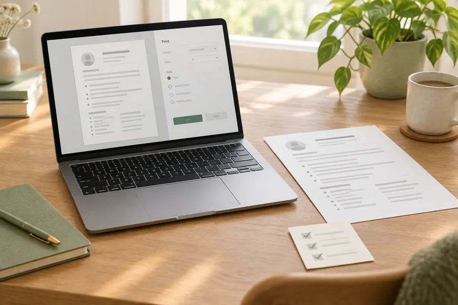 Illustrative CV workspace