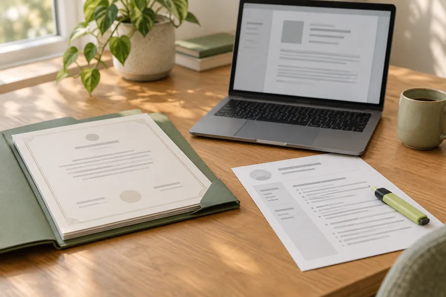 Illustrative CV workspace