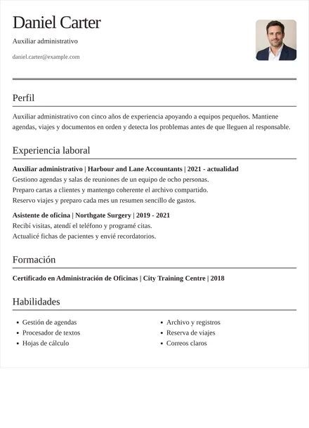 auxiliar administrativo - Editorial Diseño