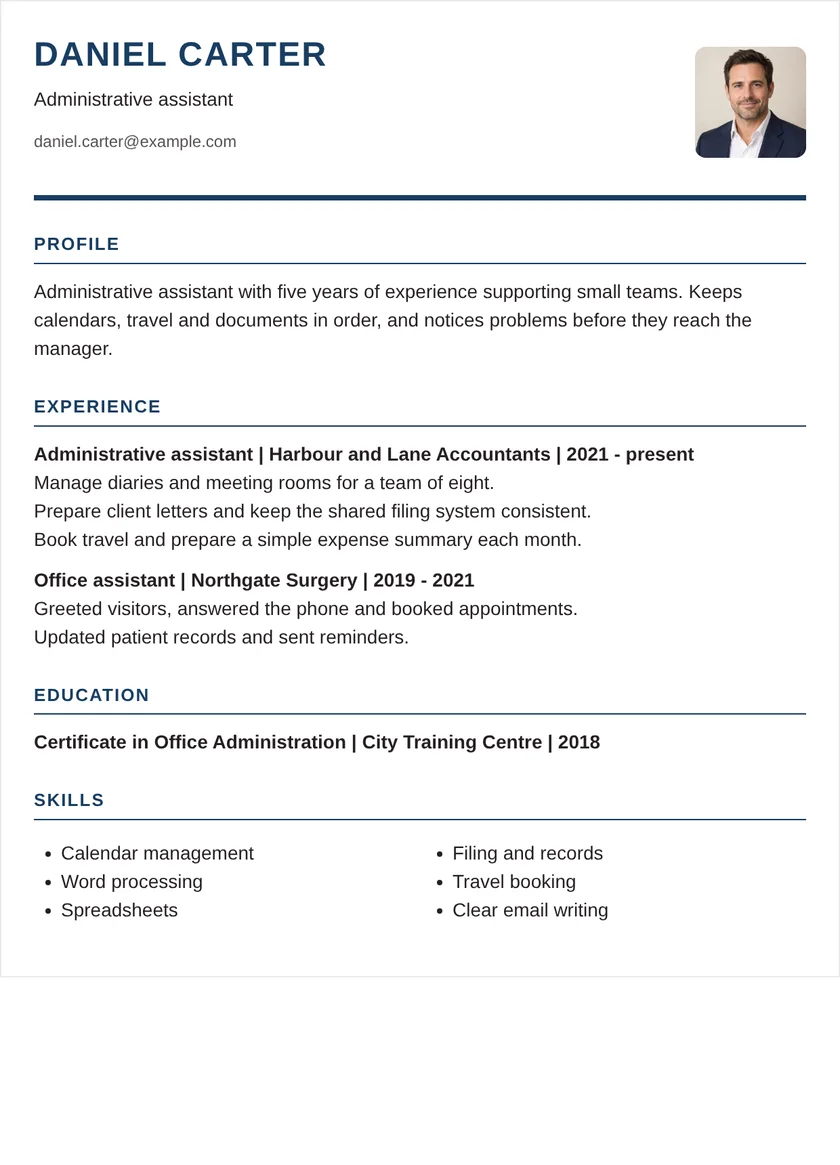 Administrative assistant - Executive Layout