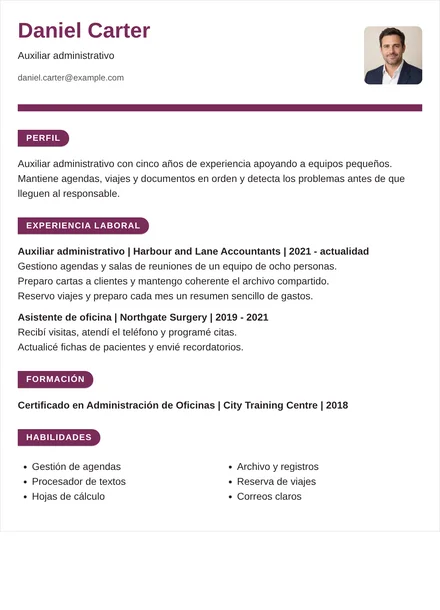 auxiliar administrativo - Cinta Diseño