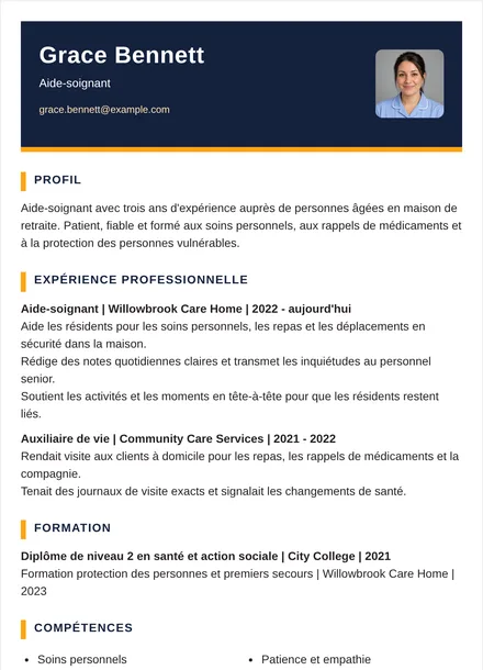 Aide-soignant - Duo Mise en page