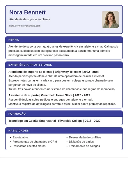 atendente de suporte - Molduras Modelo