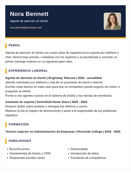 agente de atención al cliente - Dos tonos Diseño