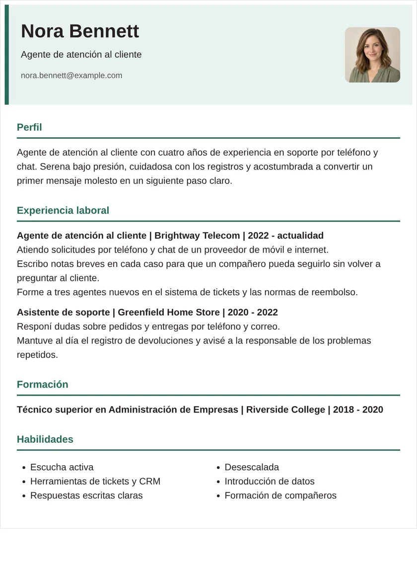 agente de atención al cliente - Moderna Diseño