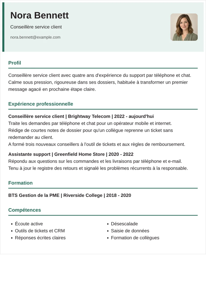 conseiller service client - Moderne Mise en page