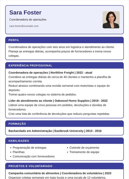 coordenador de operações - Molduras Modelo