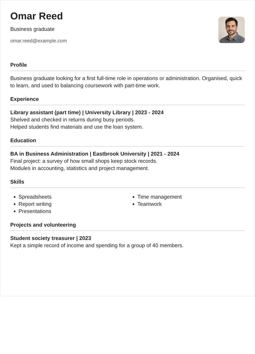 Recent graduate - Compact Layout