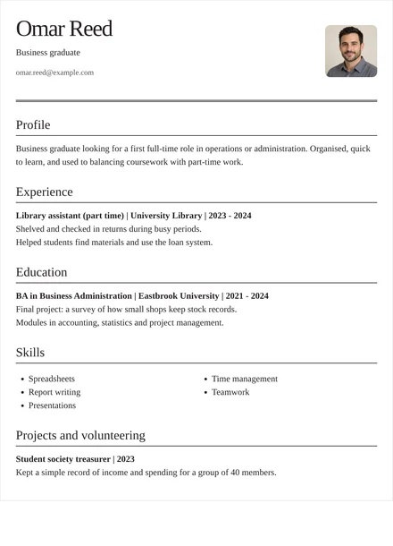 Recent graduate - Editorial Layout
