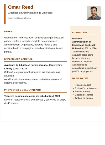 recién graduado - Columna derecha Diseño