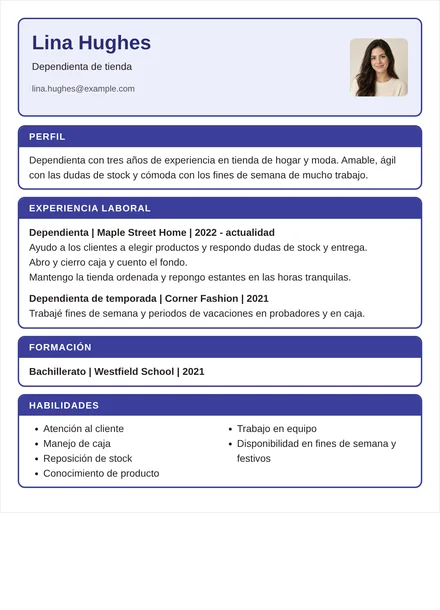 dependiente de tienda - Marcos Diseño