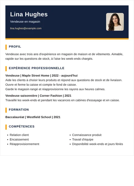 vendeur en magasin - Duo Mise en page