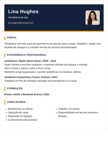 vendedor de loja - Dois tons Modelo