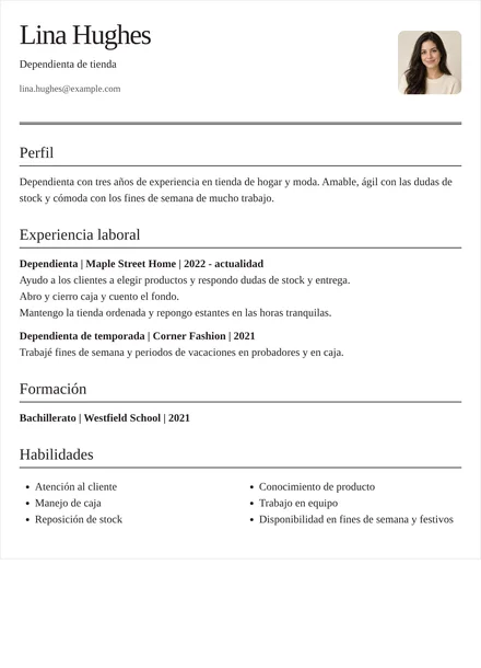 dependiente de tienda - Editorial Diseño