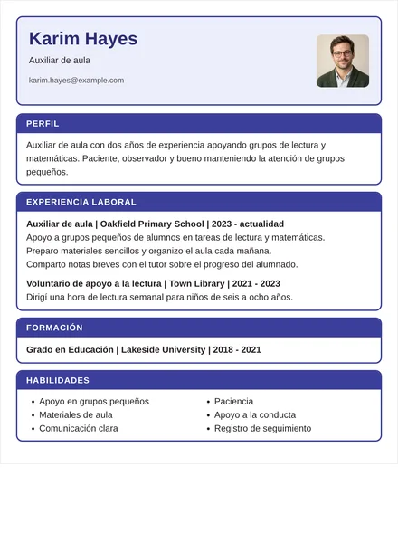 auxiliar de aula - Marcos Diseño