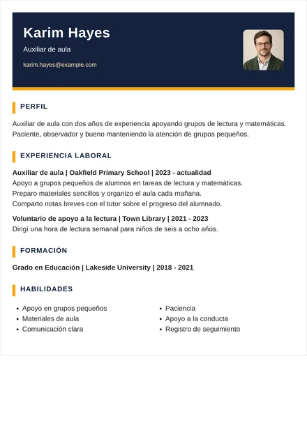 auxiliar de aula - Dos tonos Diseño