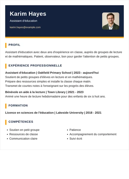 assistant d'éducation - Duo Mise en page