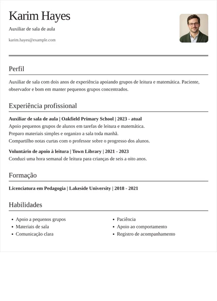 auxiliar de sala de aula - Editorial Modelo