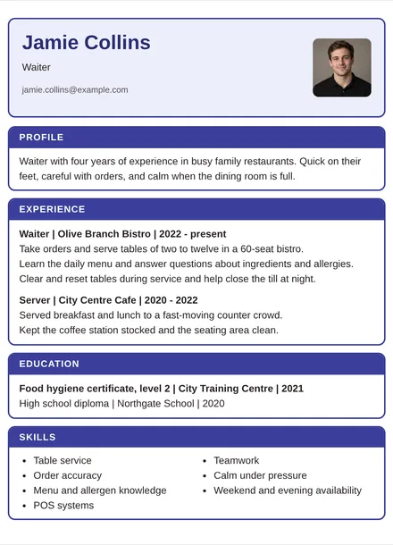 Waiter - Boxed Layout