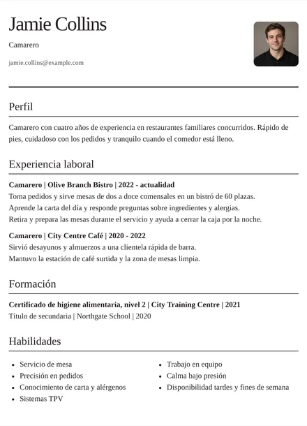 Camarero - Editorial Diseño