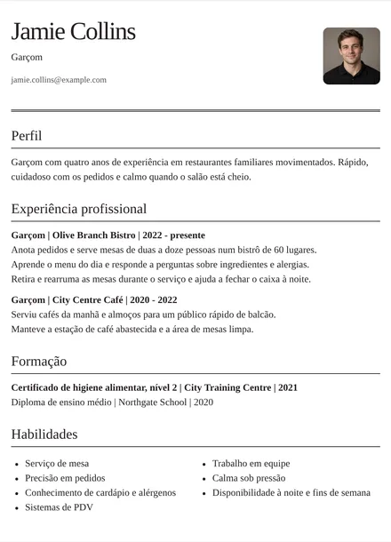 Garçom - Editorial Modelo