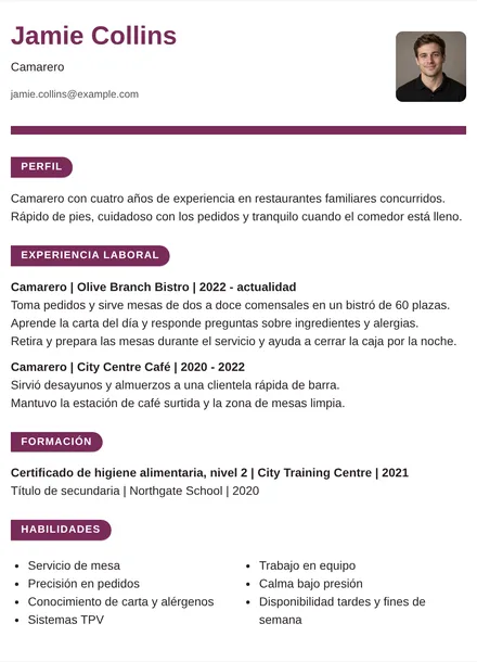 Camarero - Cinta Diseño