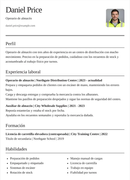 Operario de almacén - Editorial Diseño