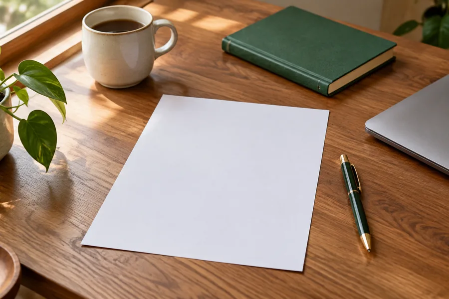 Espace de travail illustrant la rédaction d’un CV